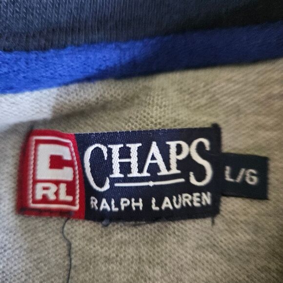 Ralph Lauren Grey w Blue Stripe Shirt Mens Large Timeless Classic Vintage 90s - Picture 8 of 8